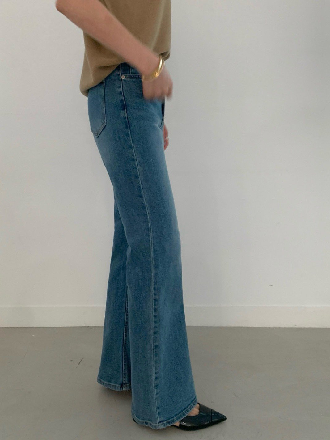 Premium Wash Straight Flare Denim