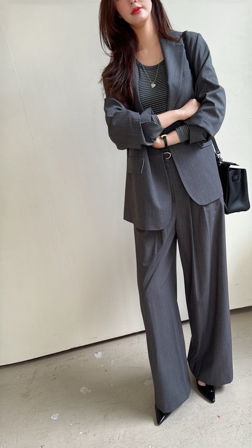 Tailored Pintuck Wide-Leg Pants