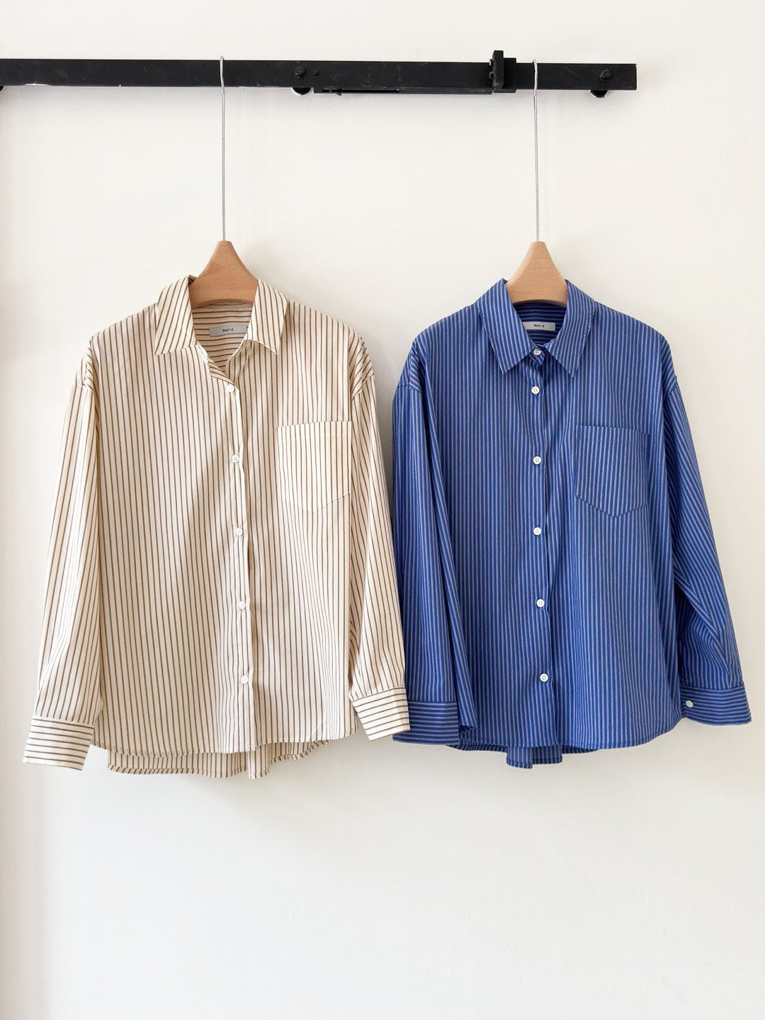 Wrinkle-Free Oversized Striped Shirt