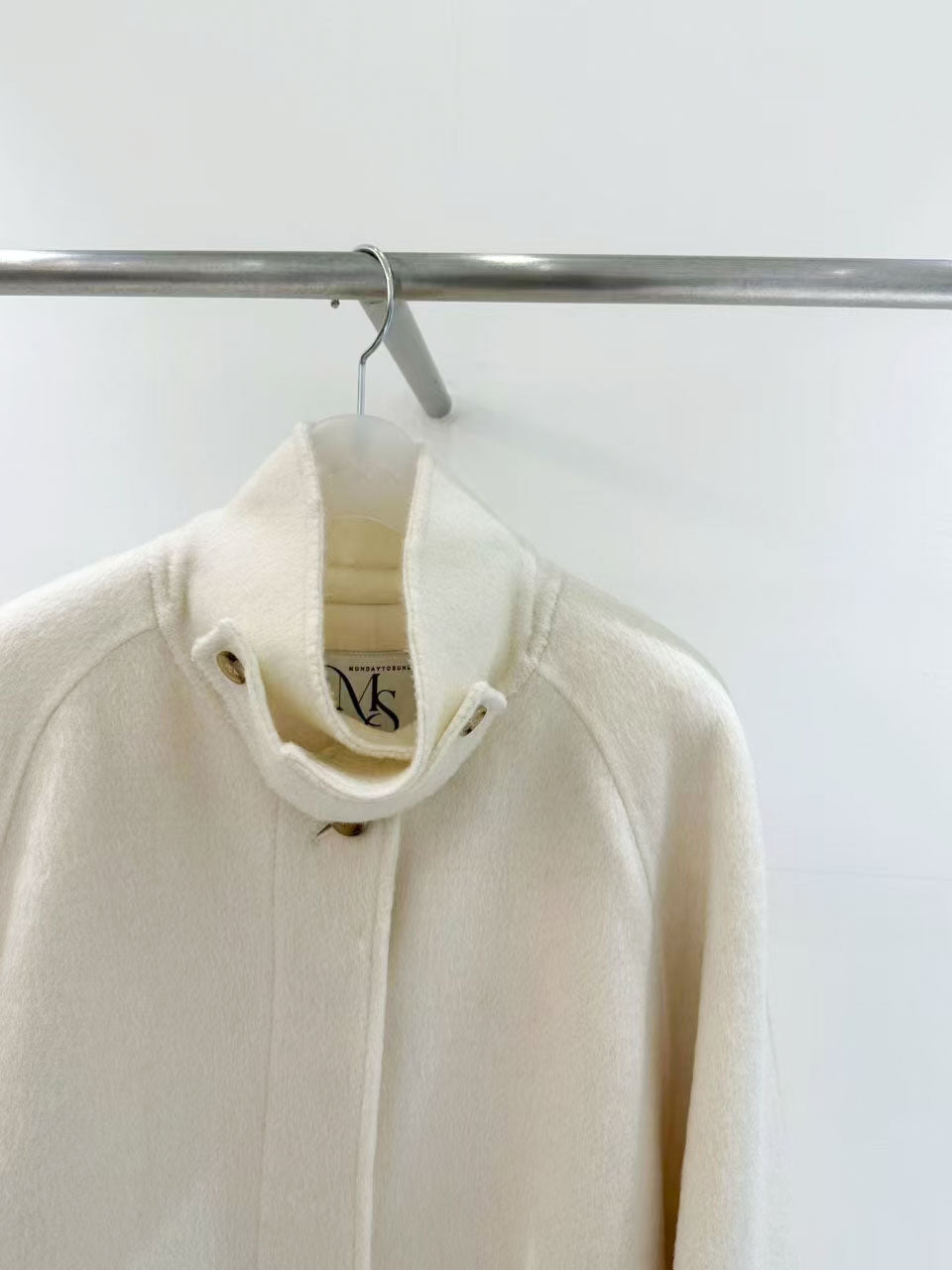 Wool Alpaca High Neck Coat