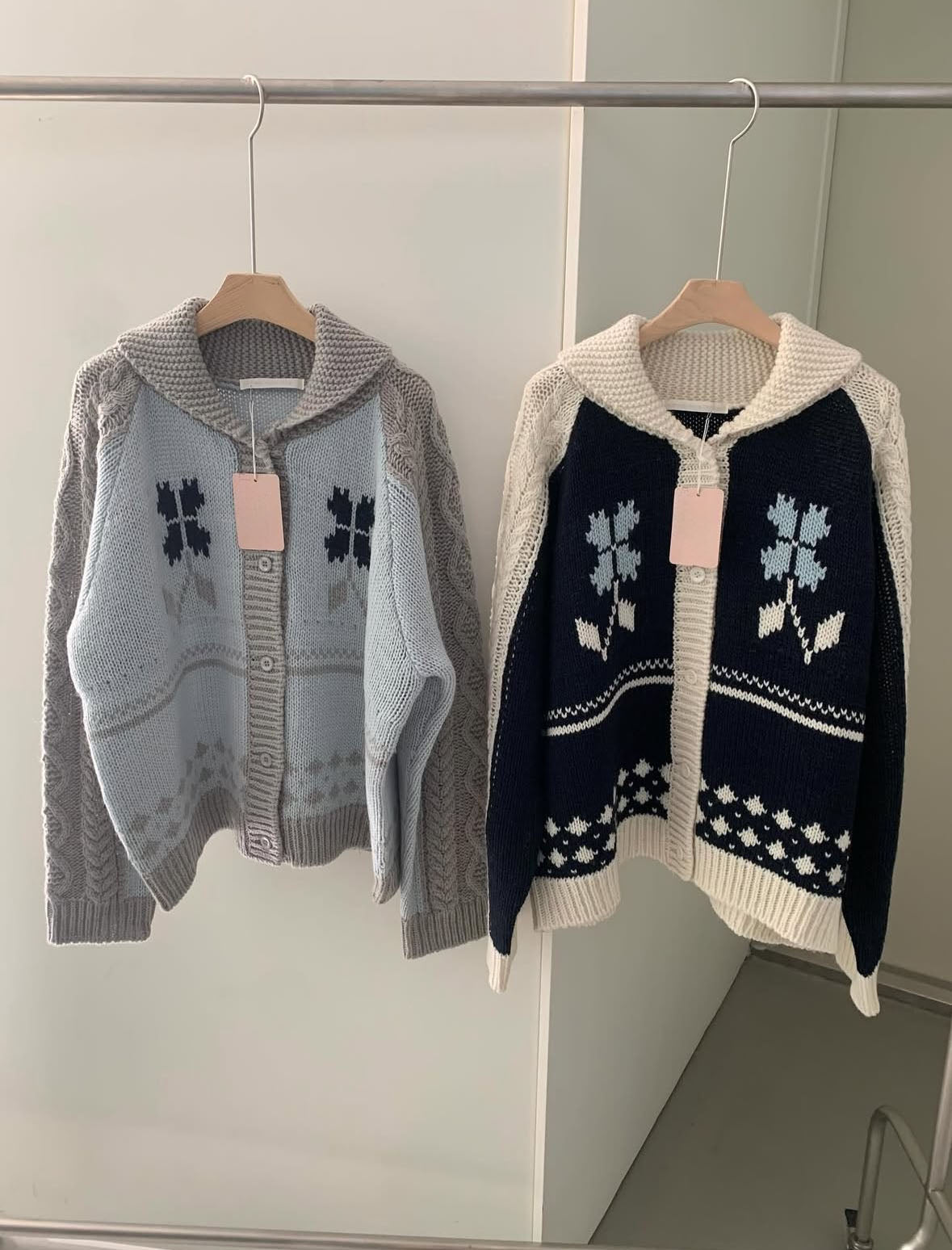 Snowflake Hood Knit Cardigan