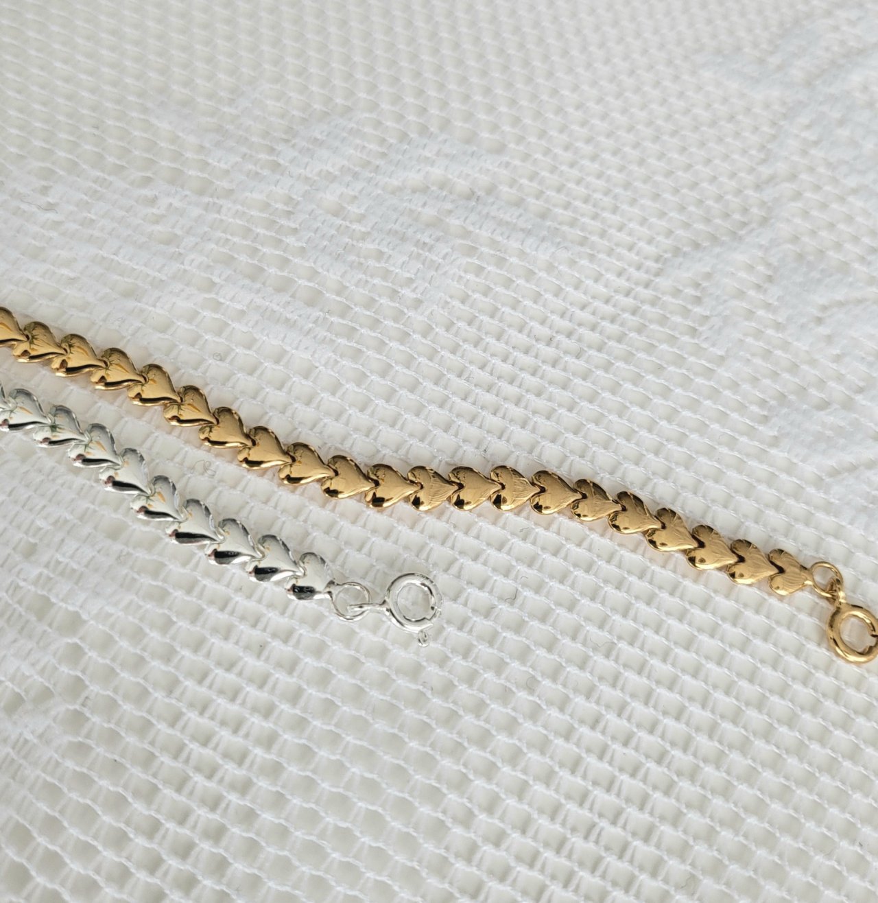 Heart Link Bracelet - Sterling Silver 925