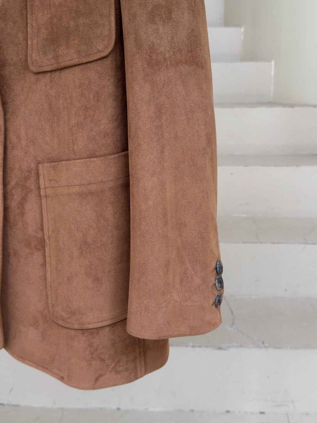 Premium Suede Three-Pocket Jacket