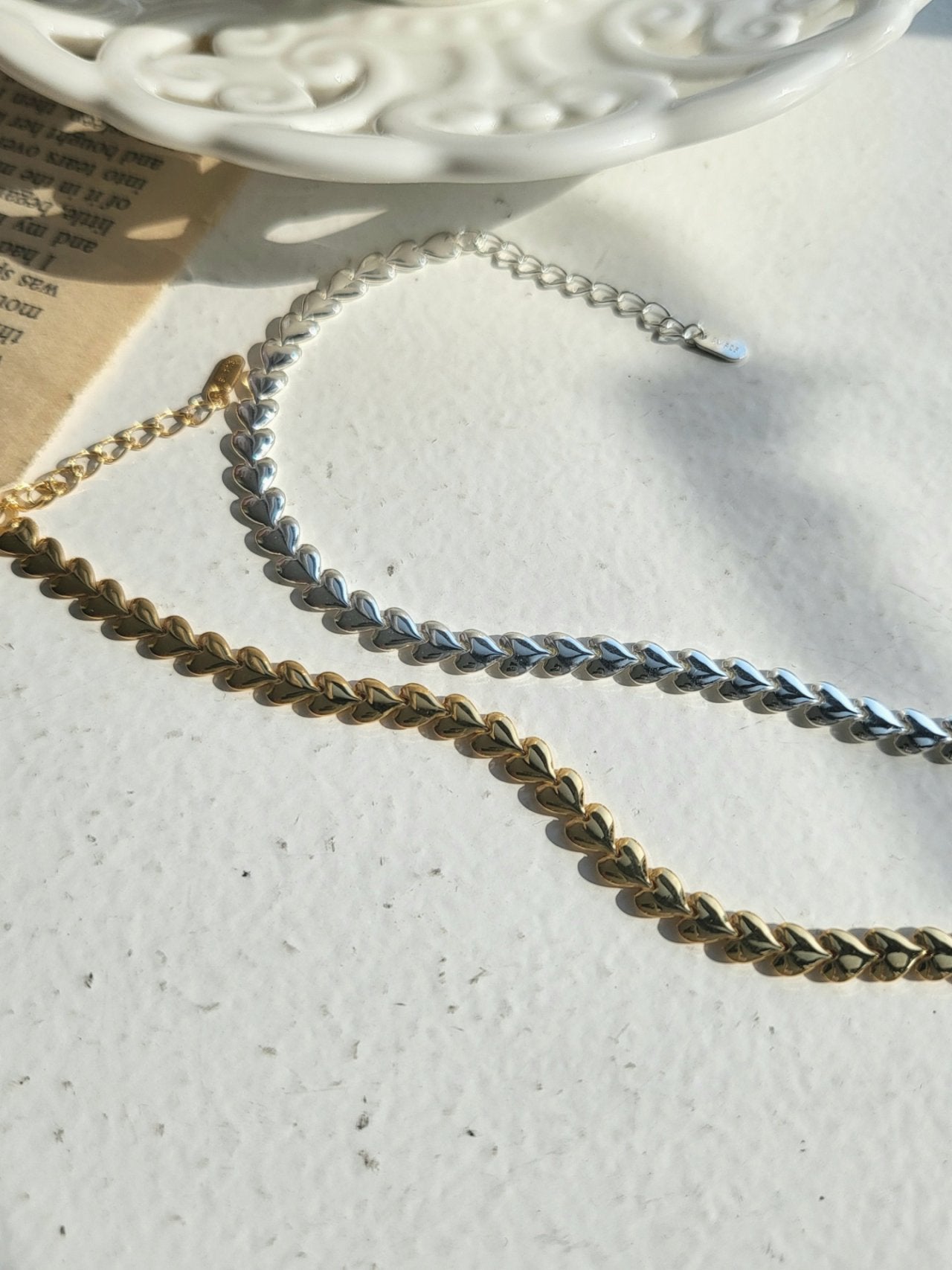 Heart Link Bracelet - Sterling Silver 925