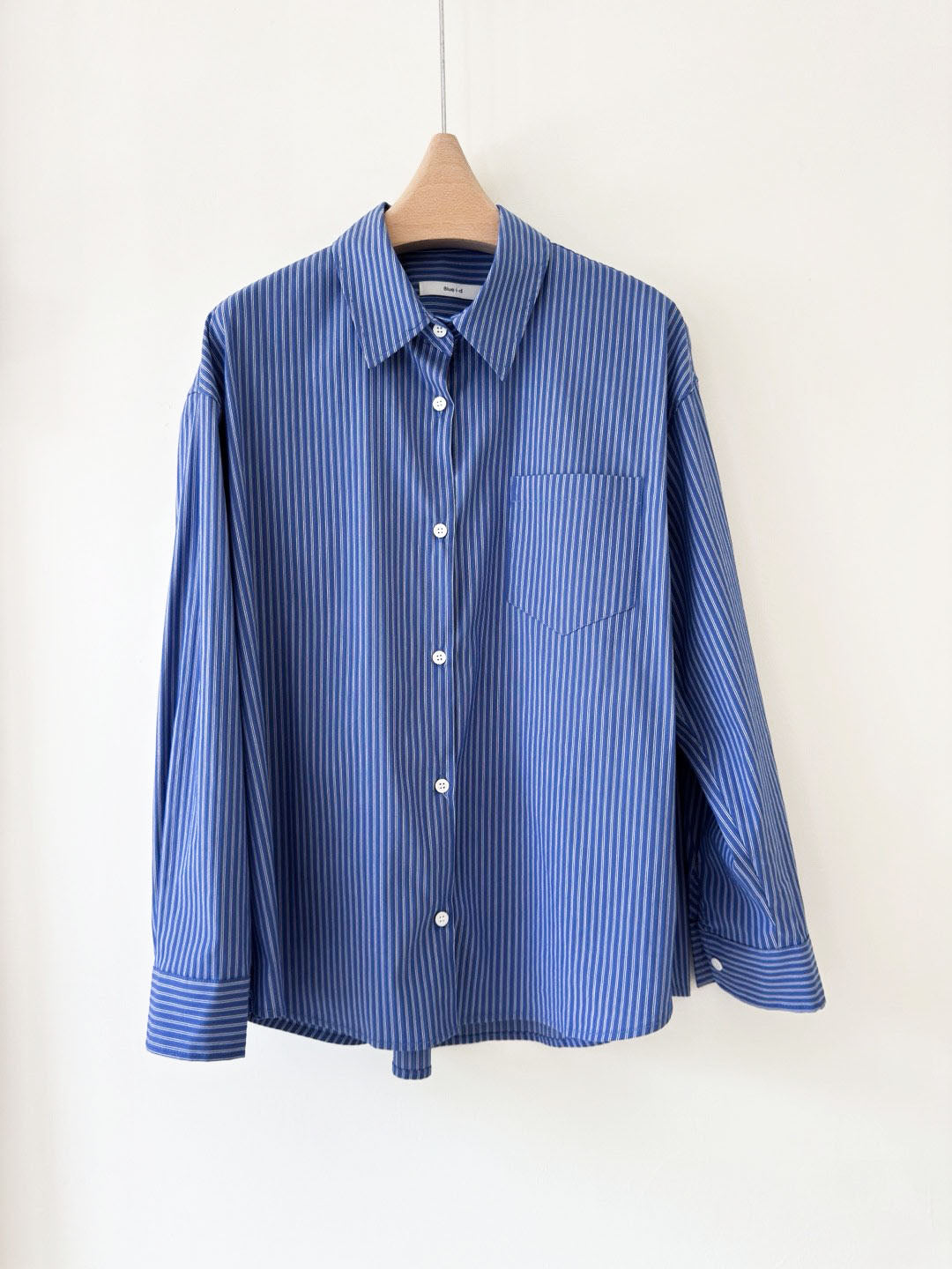 Wrinkle-Free Oversized Striped Shirt