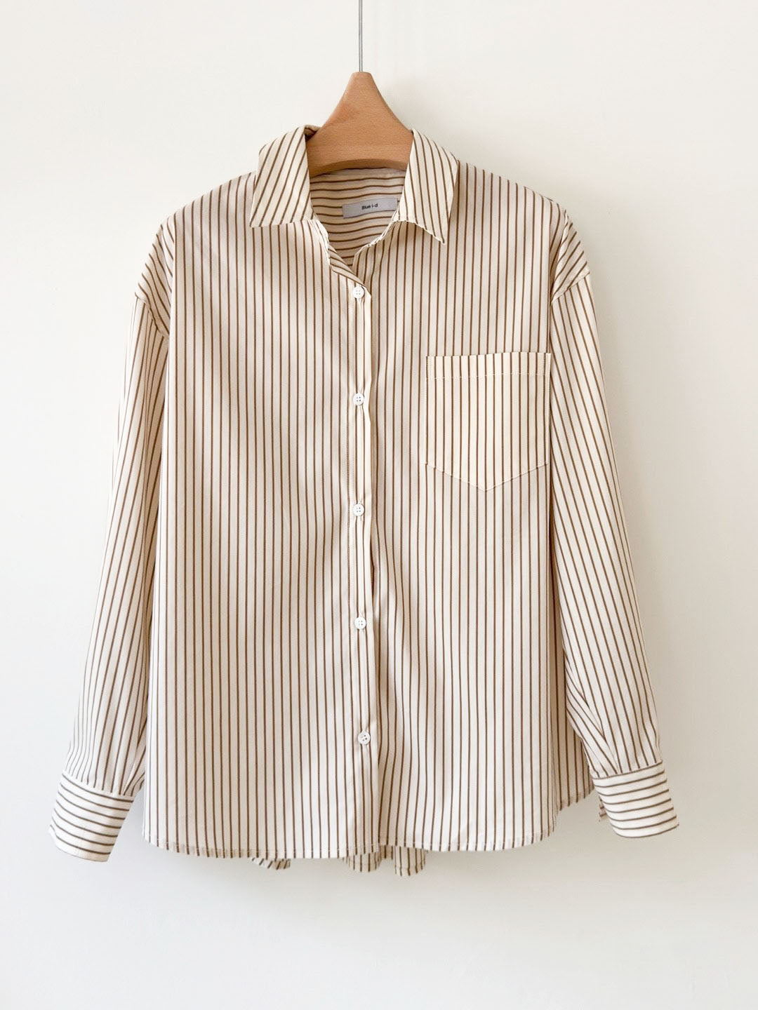Wrinkle-Free Oversized Striped Shirt