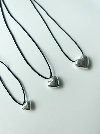 Heart Pendant Necklace - 925 Sterling Silver