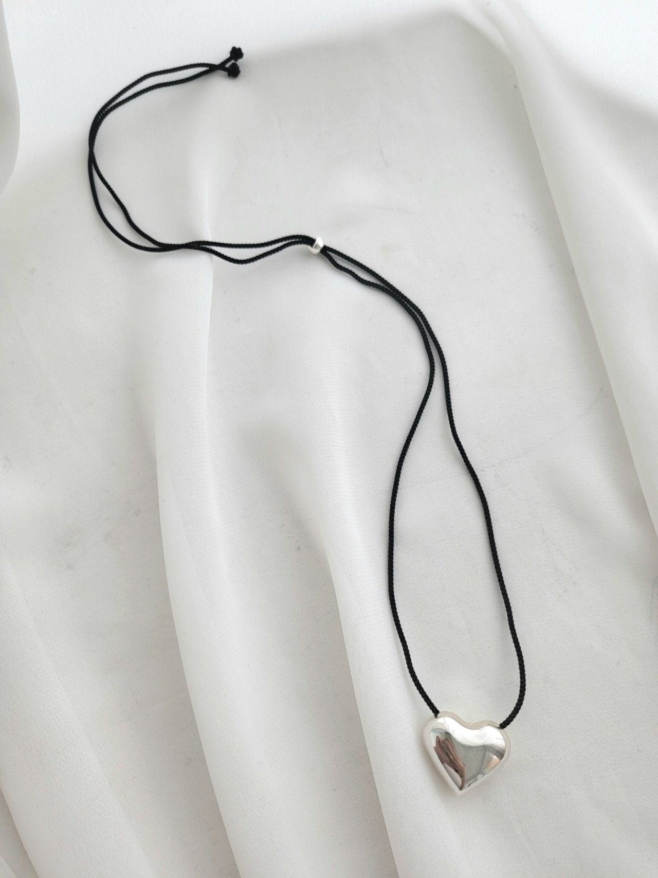 Heart Pendant Necklace - 925 Sterling Silver