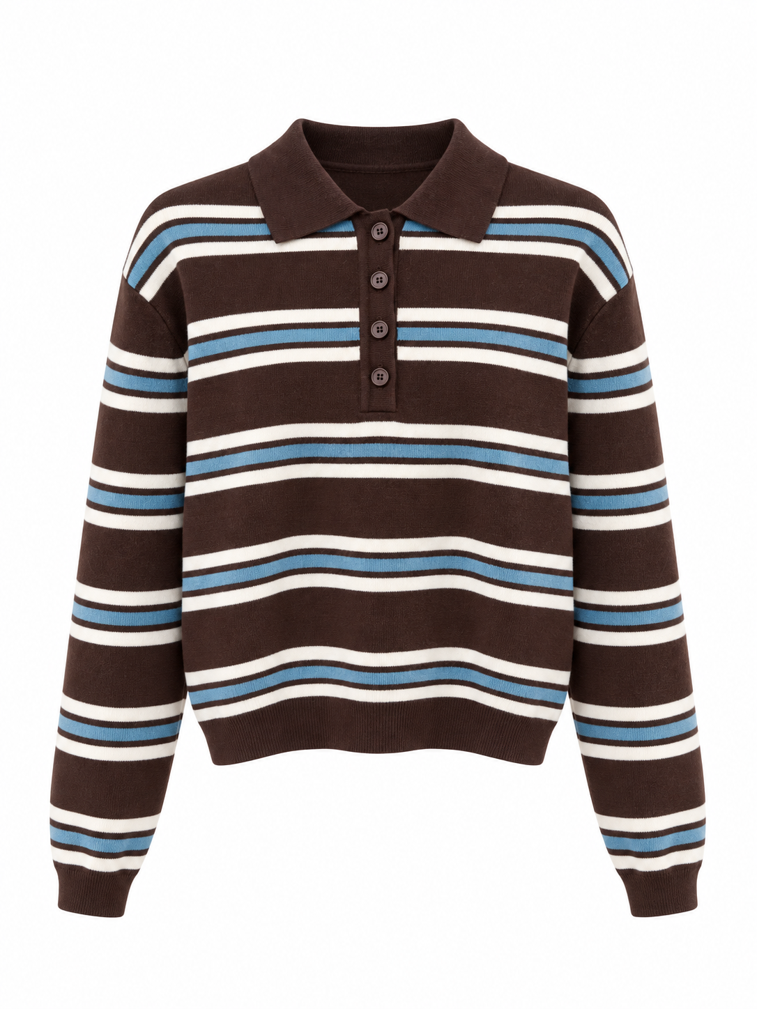 Striped Polo Knit Sweater