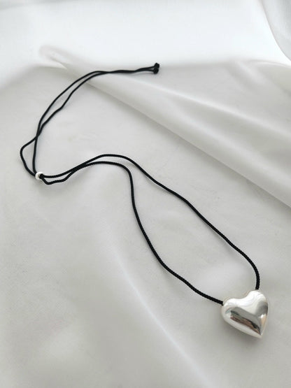 Heart Pendant Necklace - 925 Sterling Silver
