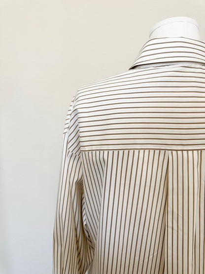 Wrinkle-Free Oversized Striped Shirt