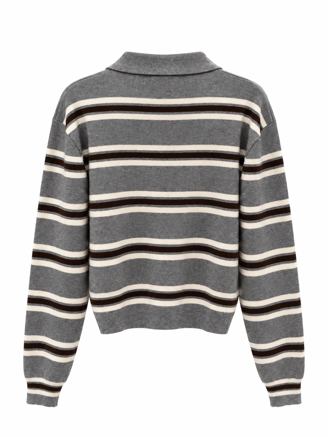 Striped Polo Knit Sweater