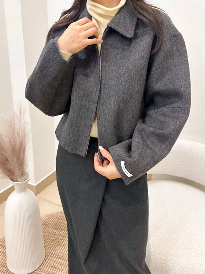 Handmade Wool Zip-Up Jacket
