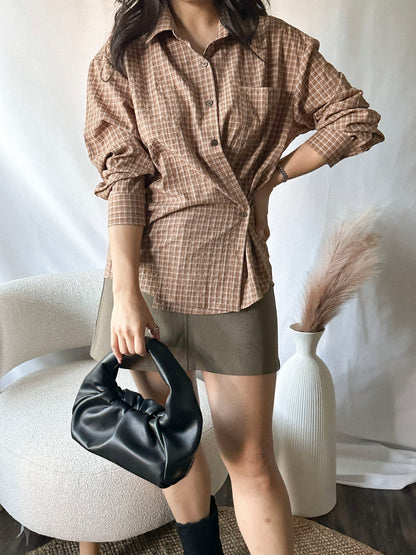 2-Way Twist Check Shirt