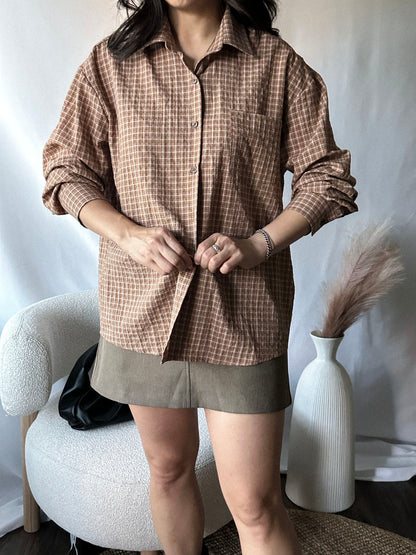 2-Way Twist Check Shirt