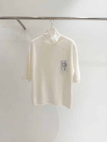 Wool Half Sleeve High Neck Knit