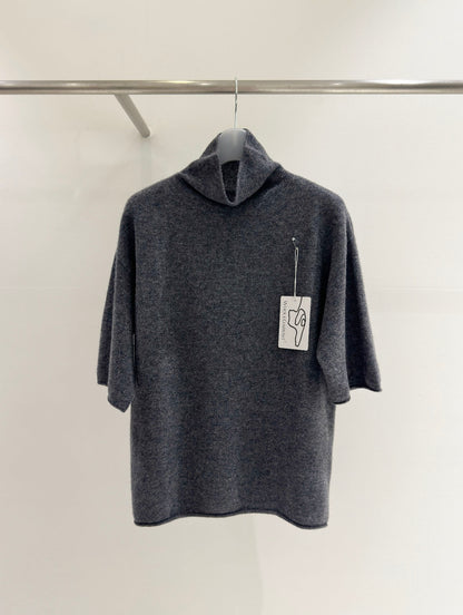 Wool Half Sleeve High Neck Knit