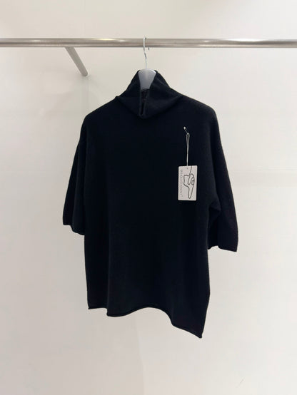 Wool Half Sleeve High Neck Knit