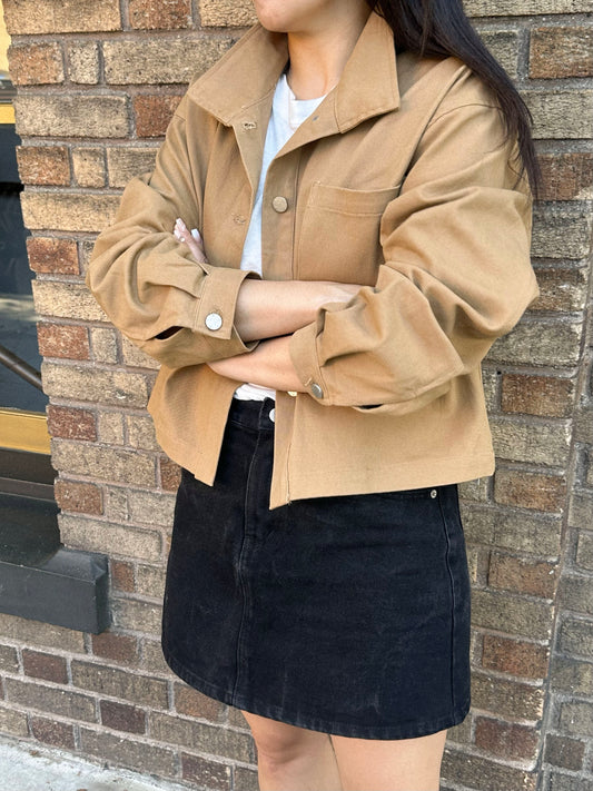 Premium Cropped Denim Jacket