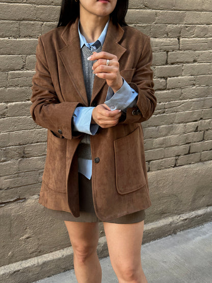 Premium Suede Three-Pocket Jacket