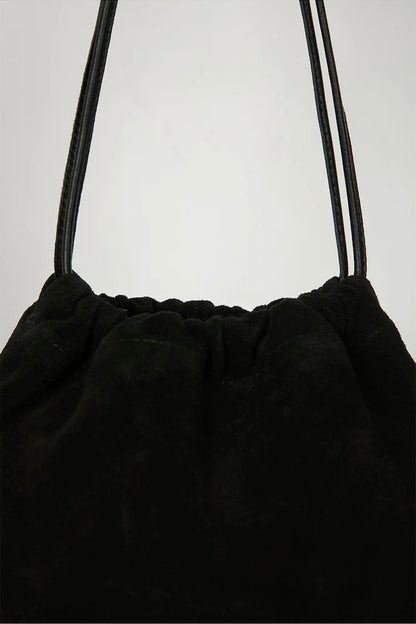 Suede Drawstring Bucket Bag