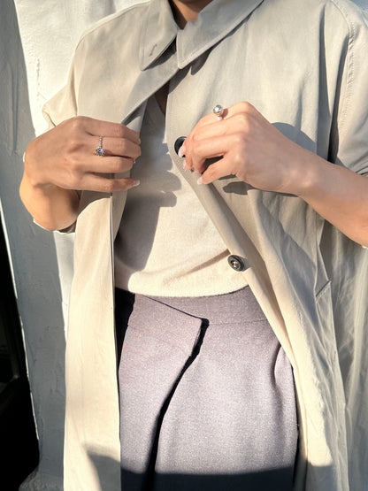 Minimal A-Line Trench Coat