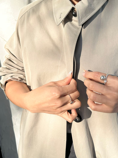 Minimal A-Line Trench Coat