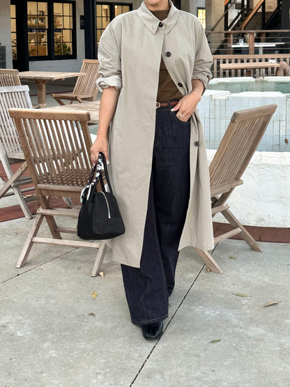 Minimal A-Line Trench Coat