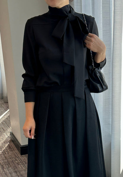 Elegant Scarf-Tie Blouse