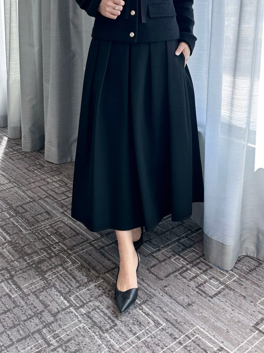 Structured Corduroy Volume Skirt