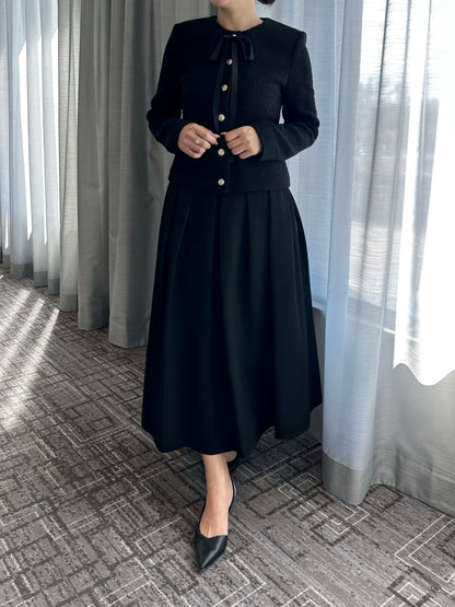 Structured Corduroy Volume Skirt