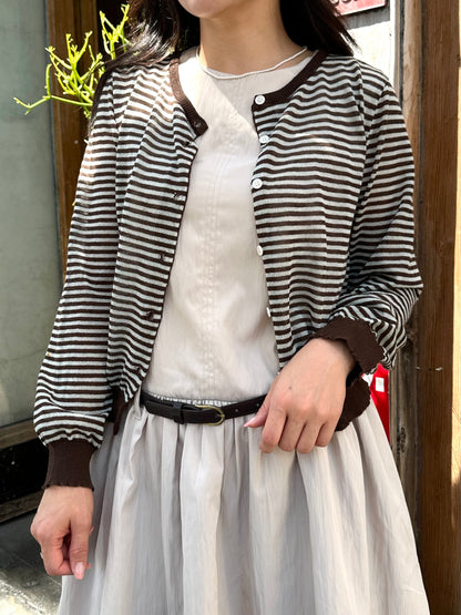 Maison Signature Stripe Cardigan