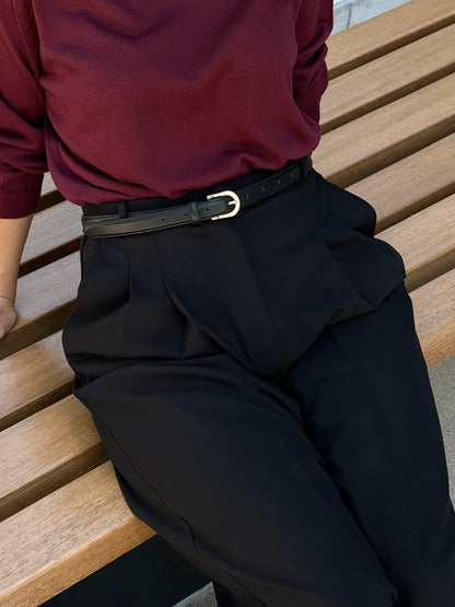 Classic Pin-Tuck Wide Trousers