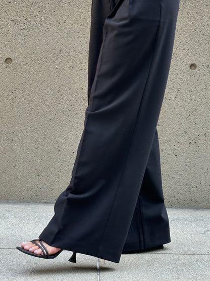 Classic Pin-Tuck Wide Trousers
