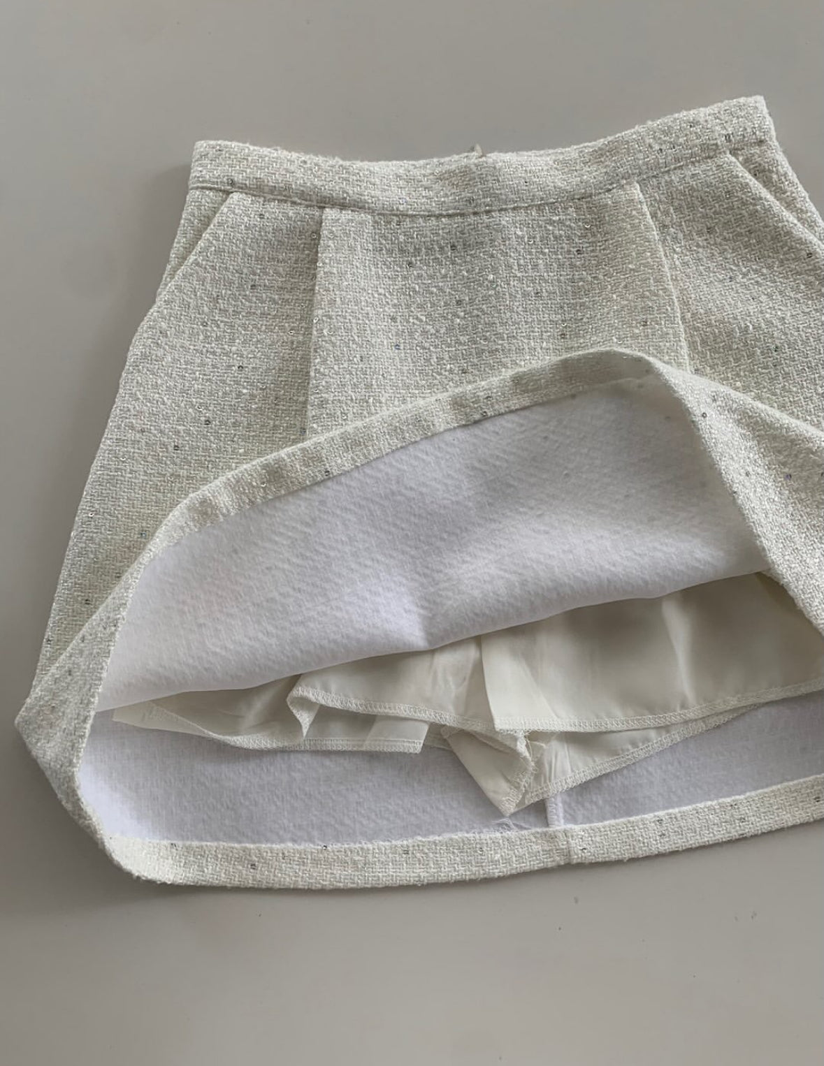 Shimmer Tweed Skort
