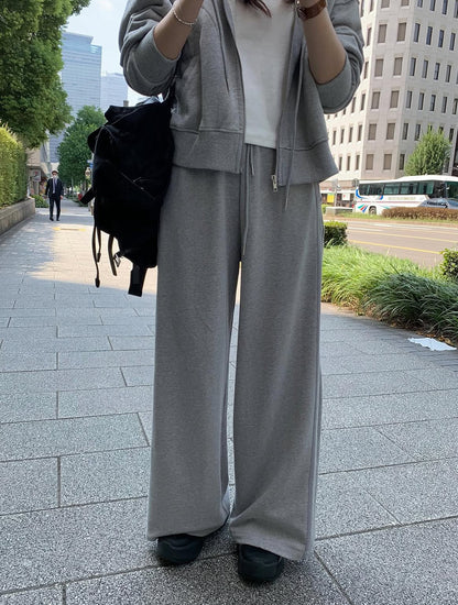 Pure Cotton Zip-Up & Wide Pants
