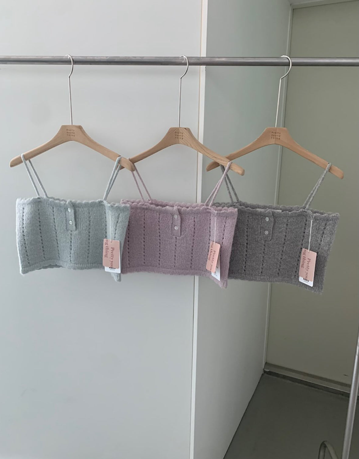 Alpaca Wool Blend Knit Bustier