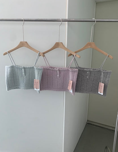 Alpaca Wool Blend Knit Bustier