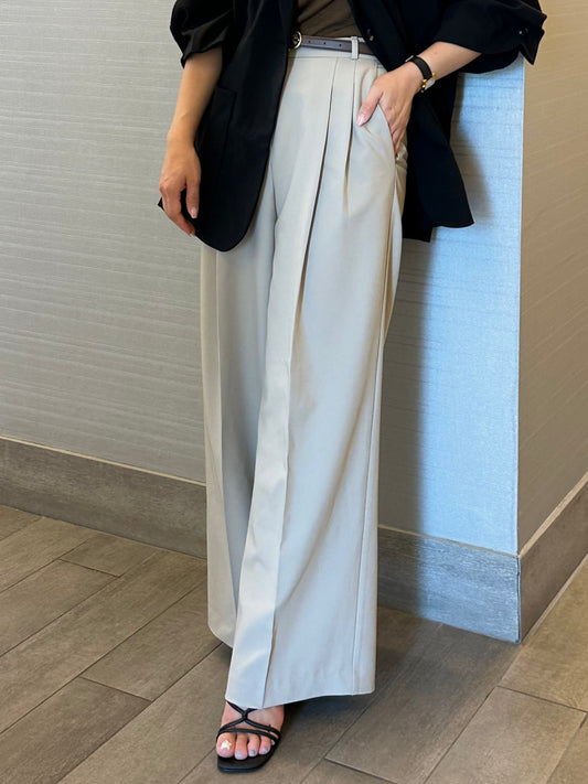 Classic Pin-Tuck Wide Trousers
