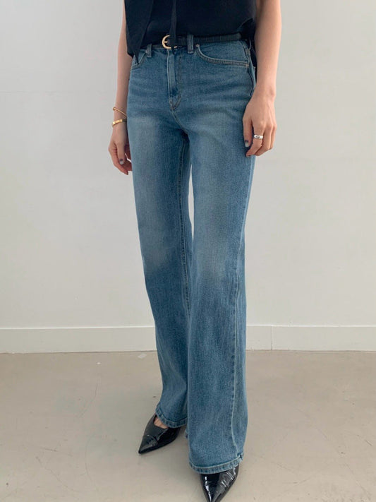 Premium Wash Straight Flare Denim