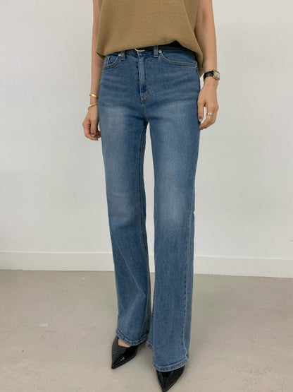Premium Wash Straight Flare Denim