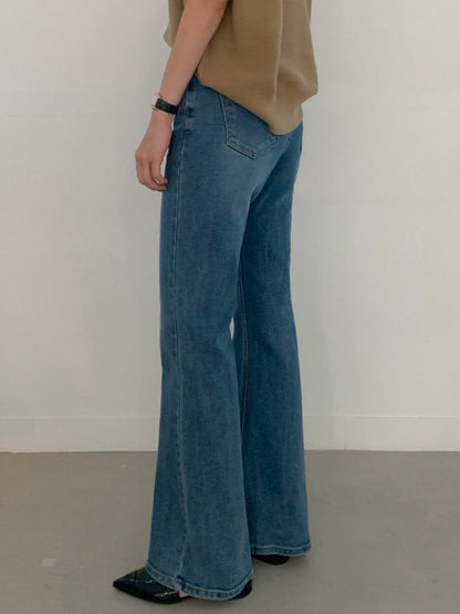 Premium Wash Straight Flare Denim