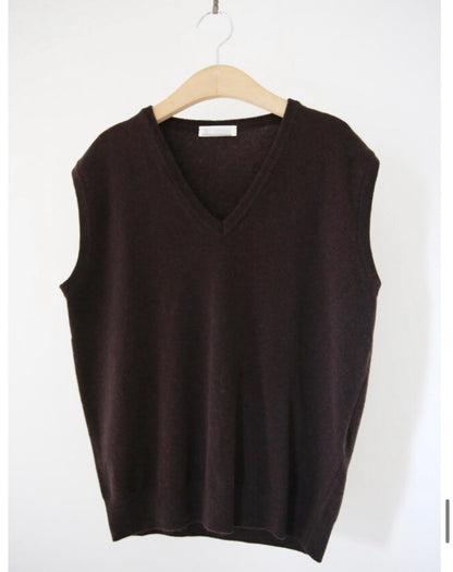 Premium Wool V-Neck Knit Vest
