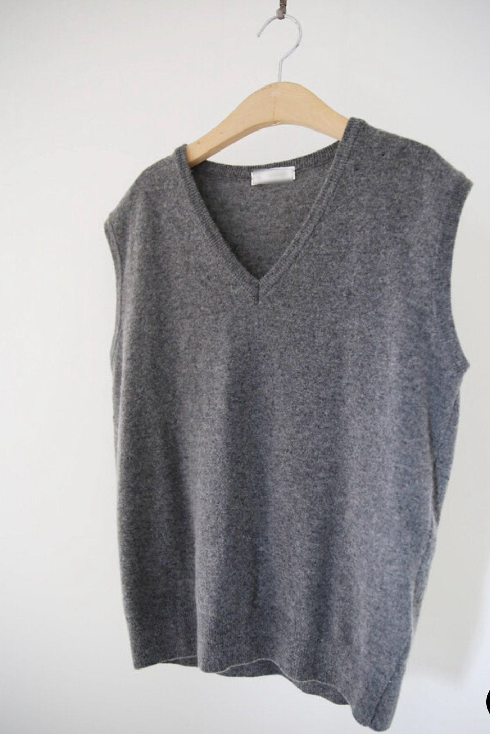 Premium Wool V-Neck Knit Vest