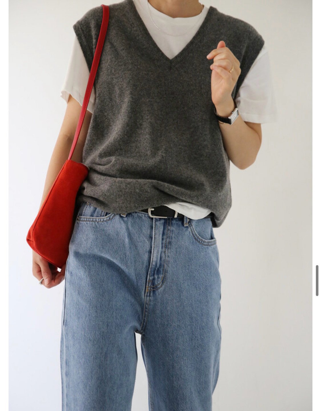 Premium Wool V-Neck Knit Vest