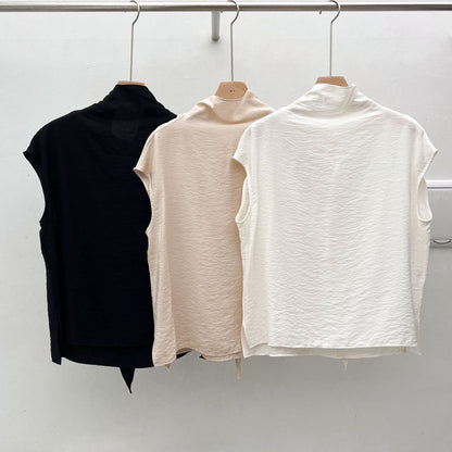 Back-Tie Drape Blouse