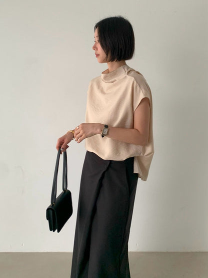 Back-Tie Drape Blouse