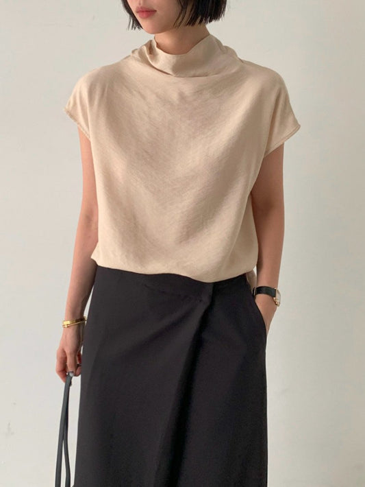 Back-Tie Drape Blouse