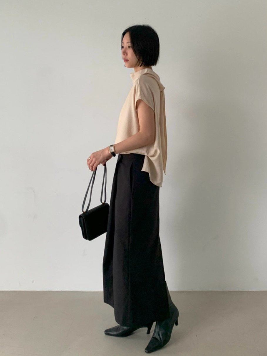 Back-Tie Drape Blouse