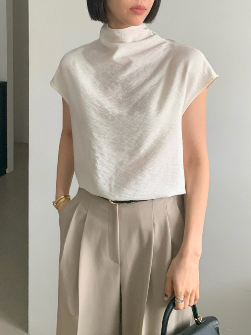 Back-Tie Drape Blouse
